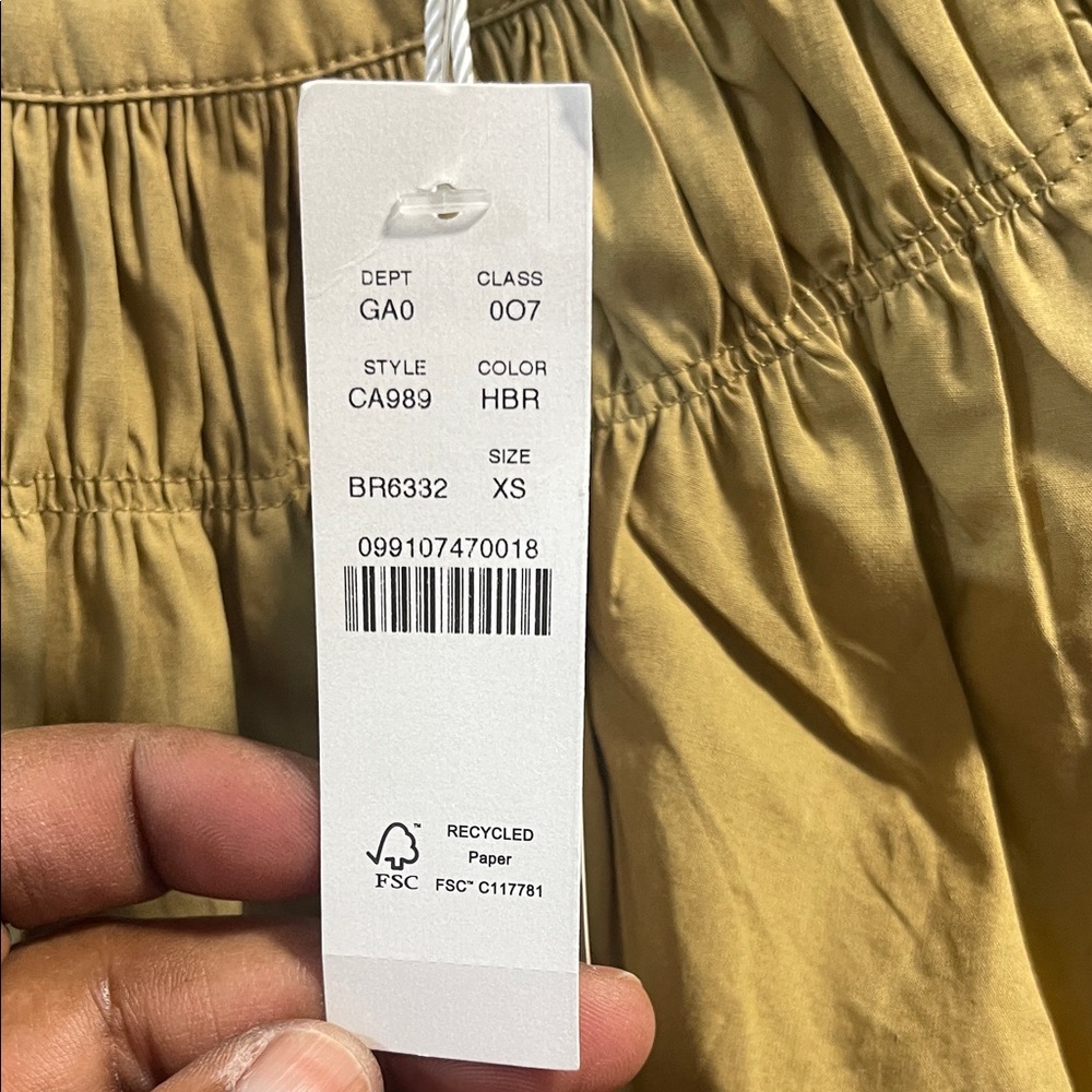 J. Crew Mustard Blouse 💯Cotton - Picture 5 of 6
